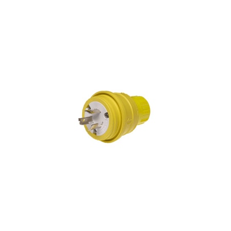 Woodhead Watertight Straight Blade Plug, Non-NEMA, 20 A, 125/250V AC, 3 Pole, Screw Terminals 26W08
